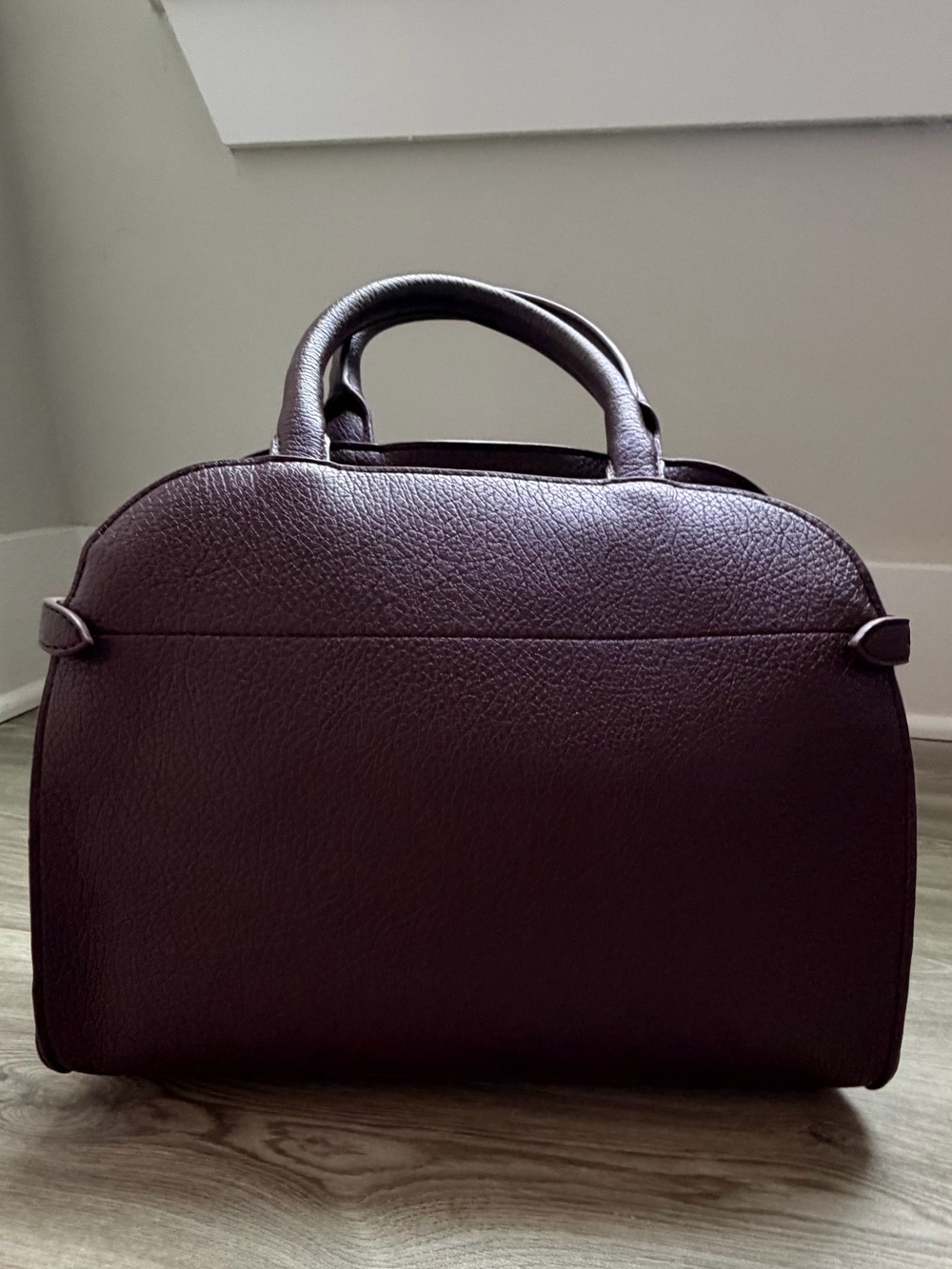 Banana Republic Structured Burgundy Leather Satchel